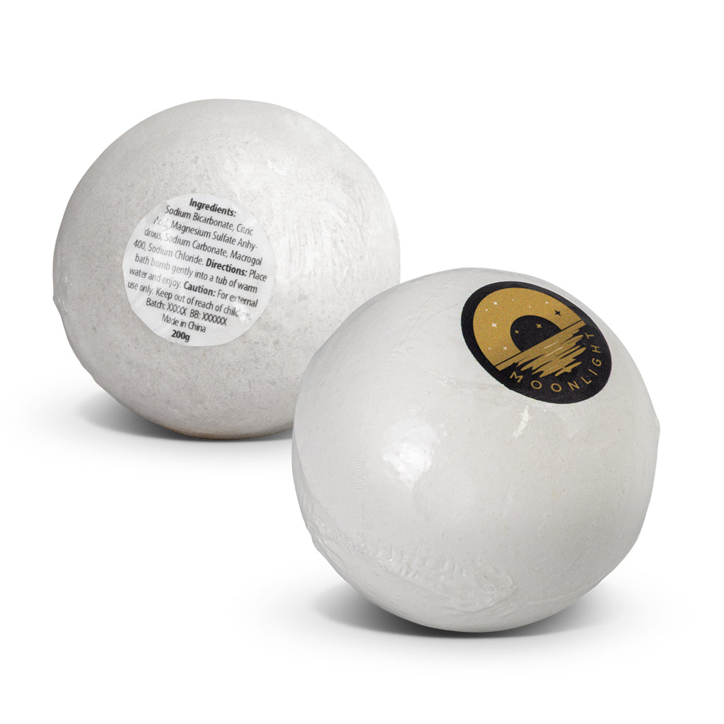 shrink-wrapped bath bomb