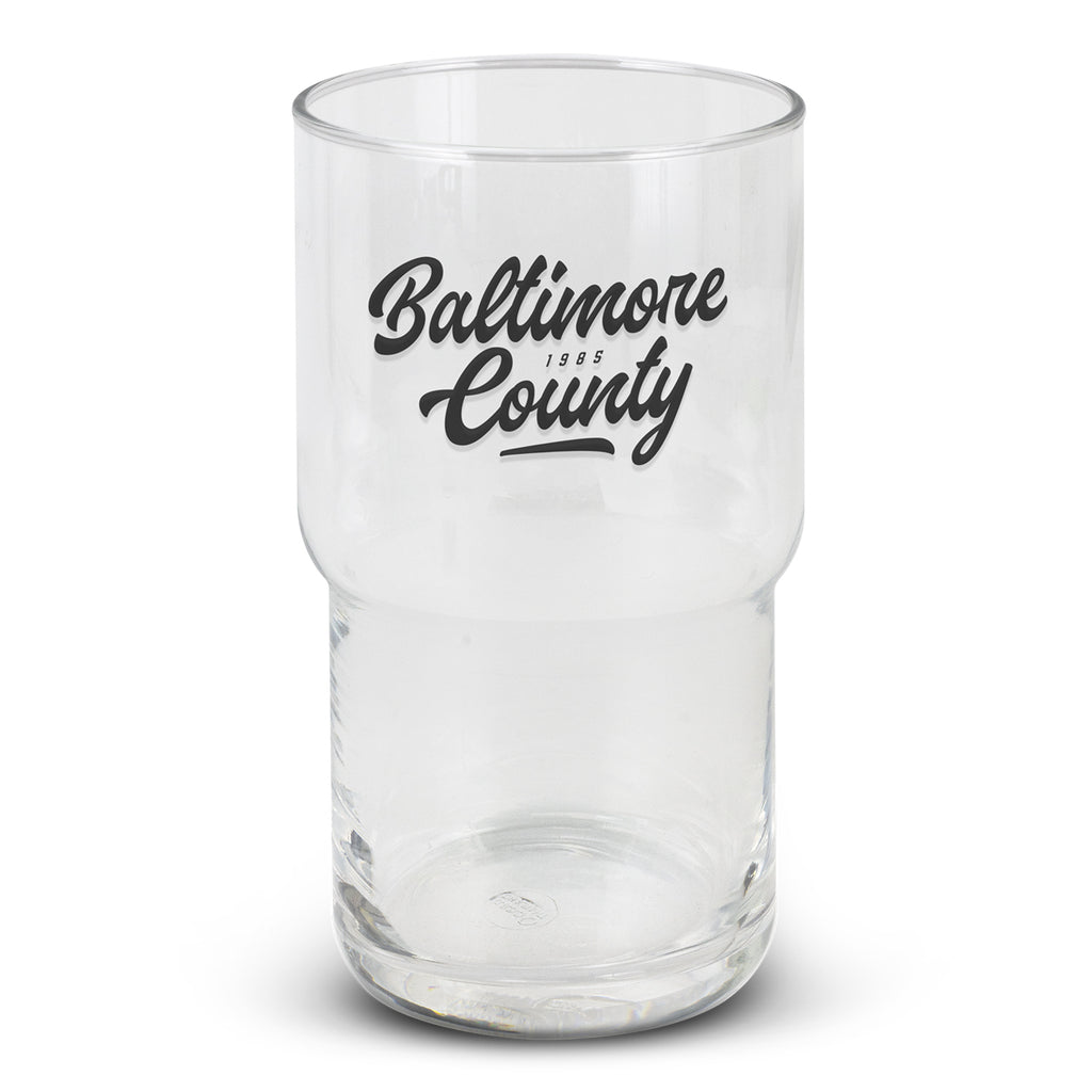 Art-deco inspired 630ml glass tumbler