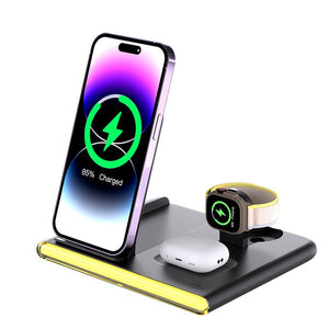 15W 3n1 Magnetic Wireless Charger & USB Adaptor