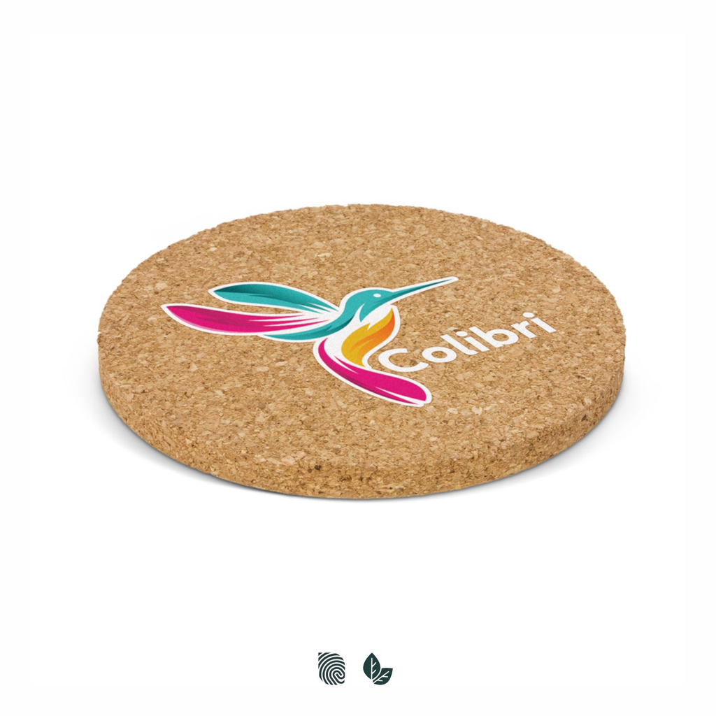 Stylish Natural Cork Coaster - Round