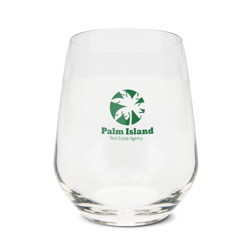 Contoured 370ml glass tumbler