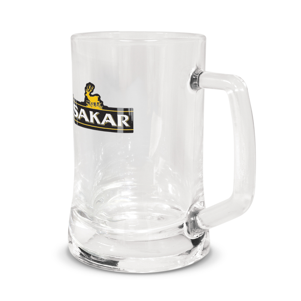 Solid 400ml glass beer mug
