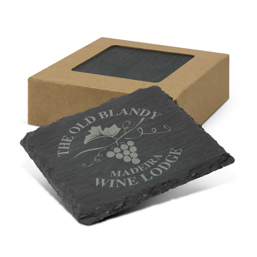Deluxe natural slate coasters