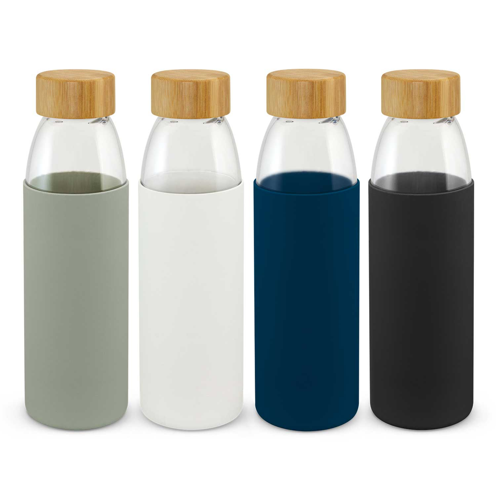 Elegant 500ml borosilicate glass drink bottle
