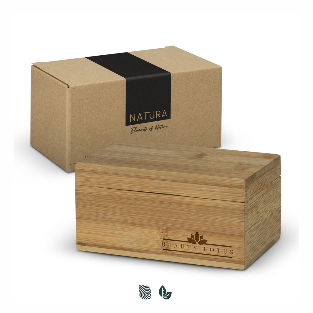 natural bamboo tea storage box