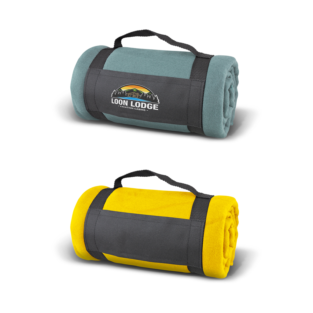 1200mm x 1500mm soft fleecy blanket with strap