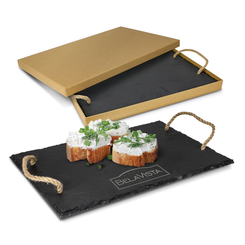 300mm x 200mm Deluxe natural slate serving board