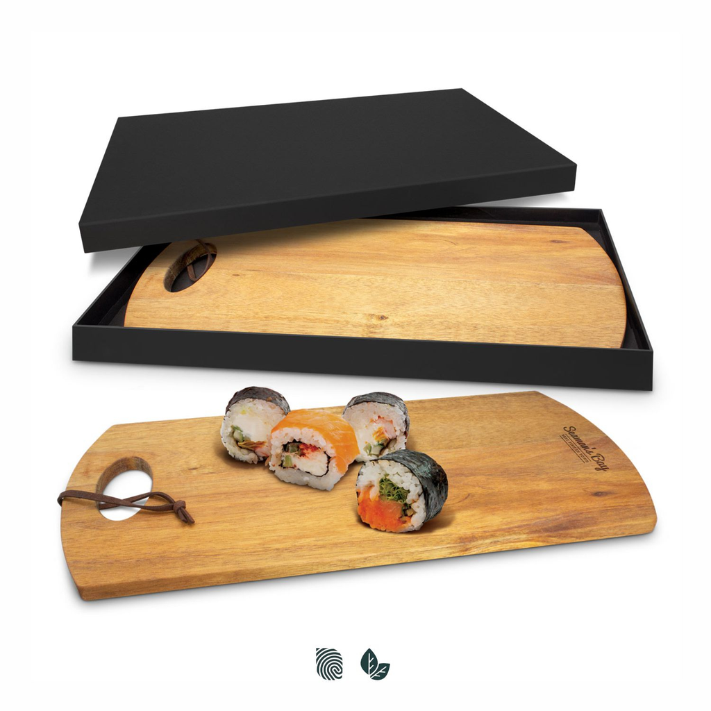 Smart acacia wood serving board