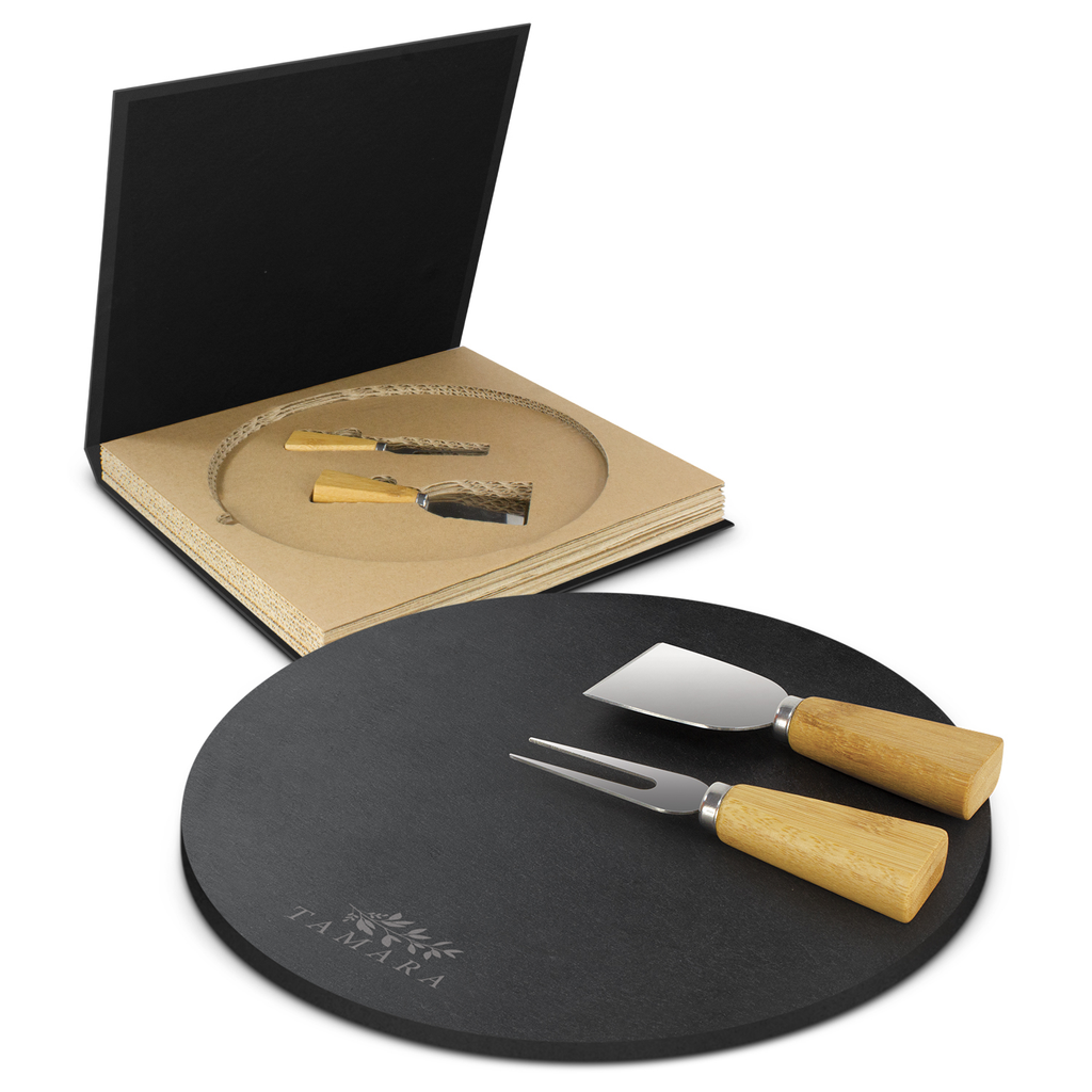 Luxury round slate cheese board