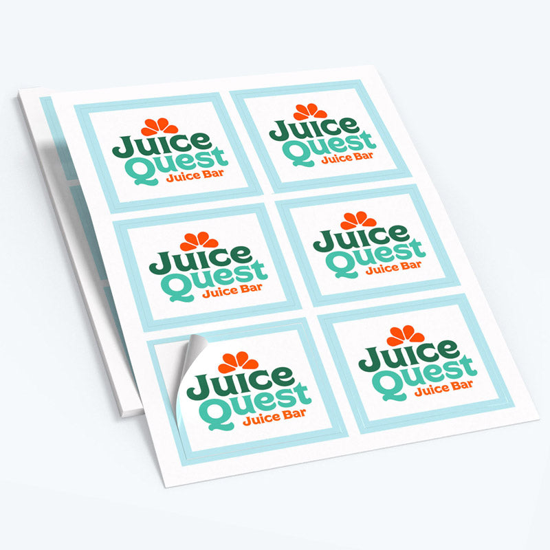 Paper Stickers Printed On Sheets