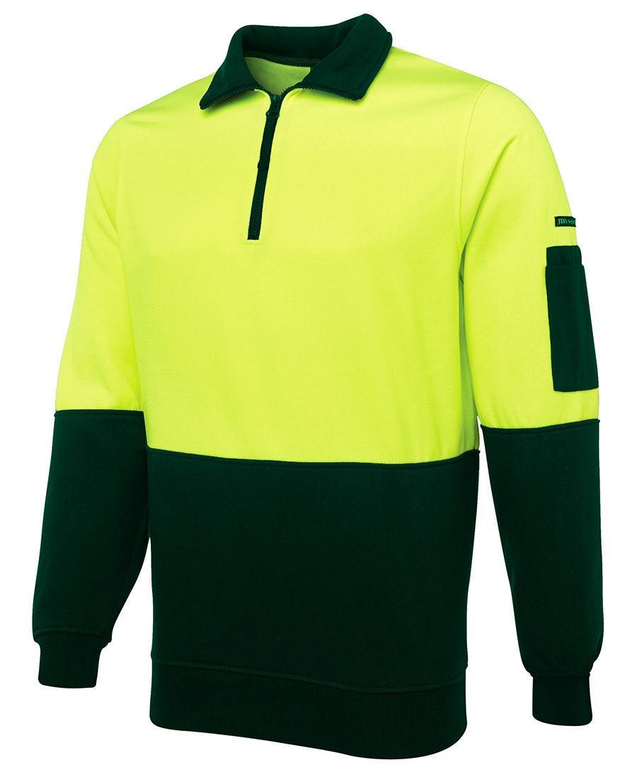Hi Vis 1/2 Zip Fleecy Sweat - New Age Promotions