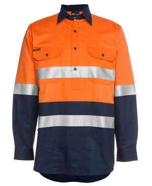 Hi Vis L/S (D+N) 190g Close Front Shirt - New Age Promotions