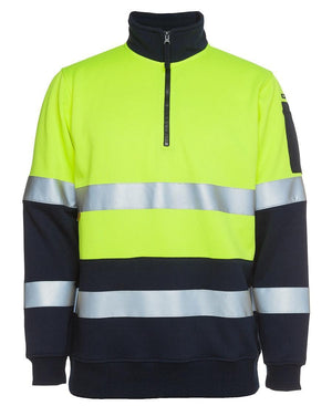 Hi Vis 1/2 Zip (D+N) Fleecy Sweat - New Age Promotions