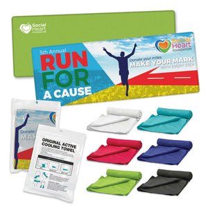 Active Cooling Towel in a  Pouch