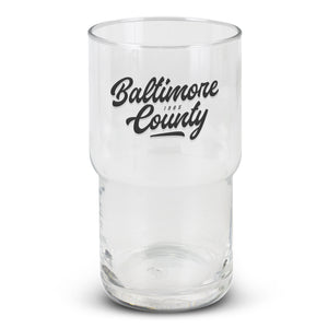 Art-deco inspired 630ml glass tumbler