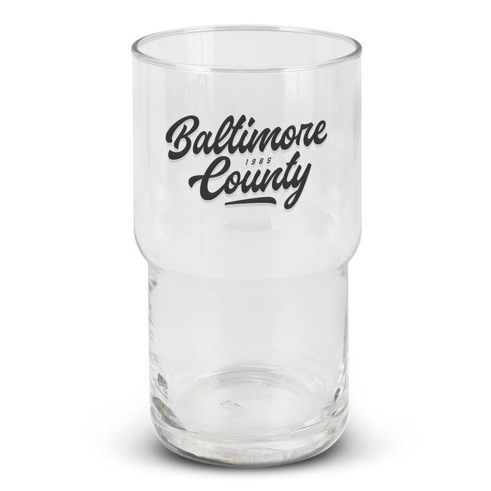 Art-deco inspired 630ml glass tumbler