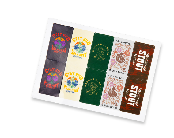 Sticker Sheet 88x50mm Rectangle - Gloss – New Age Promotions