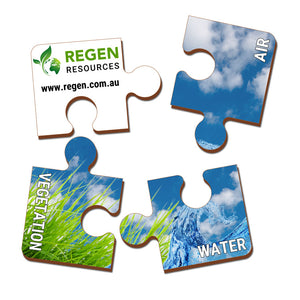Eco MDF 4 Piece Puzzle Coasters