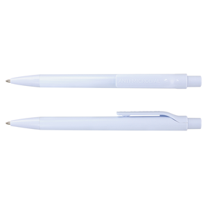 Retractable plastic ballpoint pen with anti-microbial