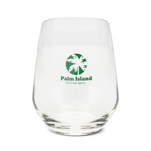 Contoured 370ml glass tumbler