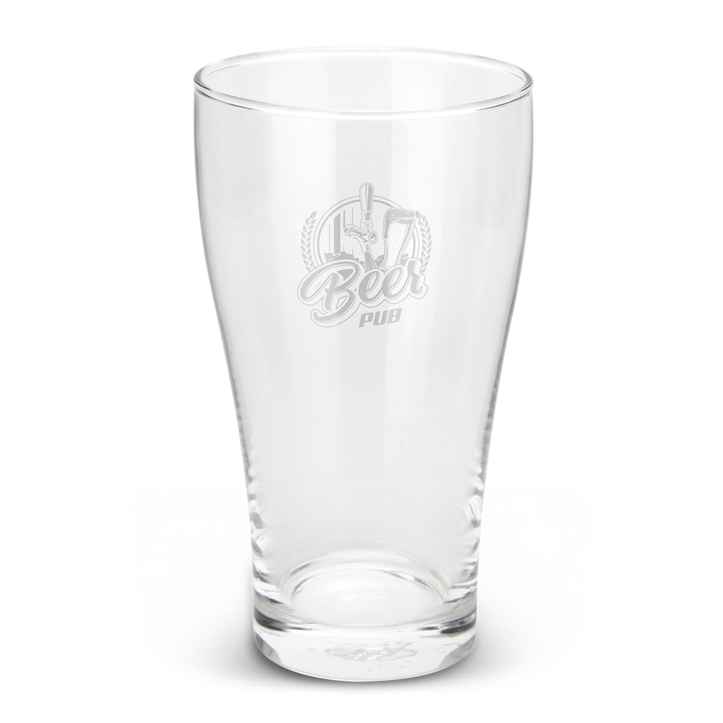 Traditional styled conical 425ml beer glass