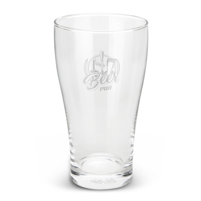 Traditional styled conical 425ml beer glass
