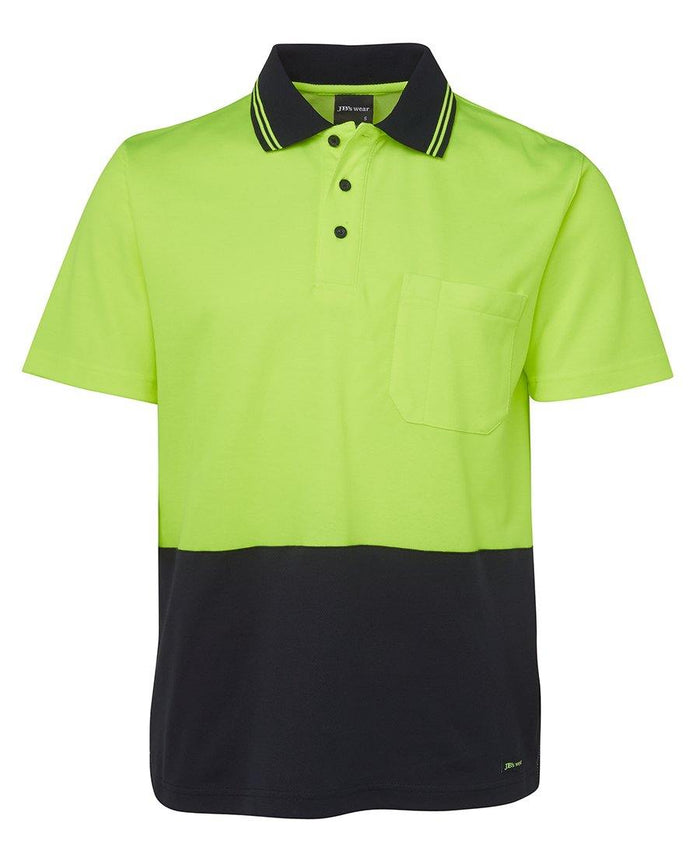 Hi Vis Non Cuff S/S Cotton Back