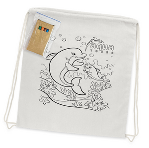 Cotton Colouring Drawstring Backpack - New Age Promotions
