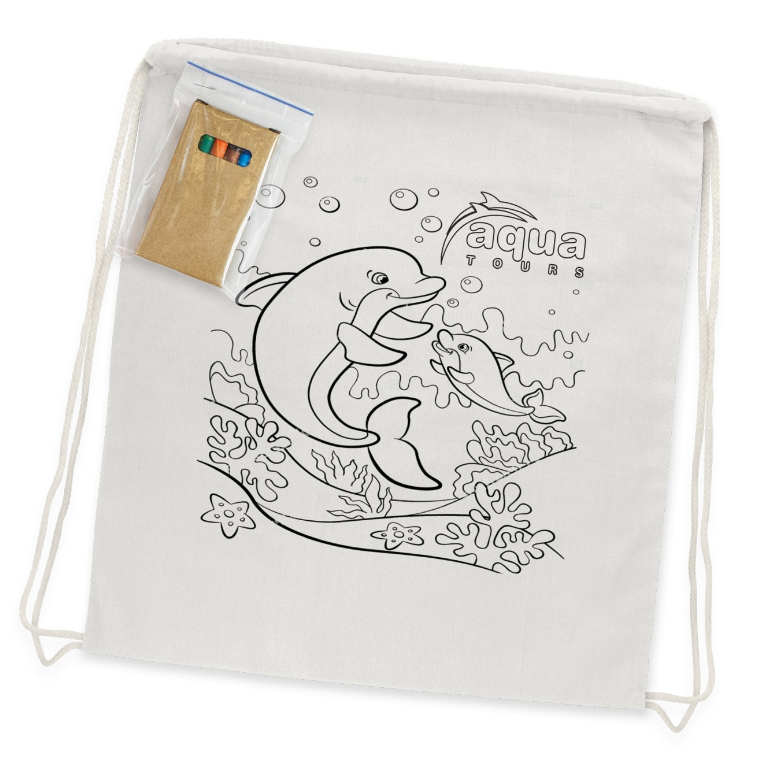 Cotton Colouring Drawstring Backpack – New Age Promotions