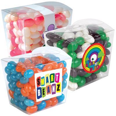 Corporate Colour Mini Jelly Beans in Clear Mini Noodle Box