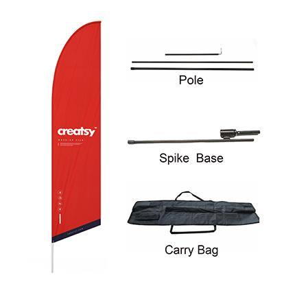 Large(80.5*400cm) Angled Feather Banners